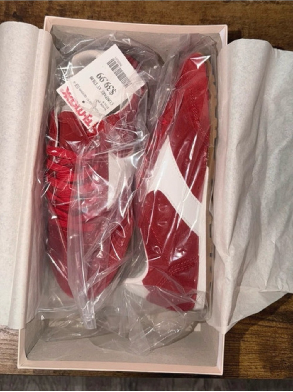 Mila Paoli Red and White Women's Sneakers